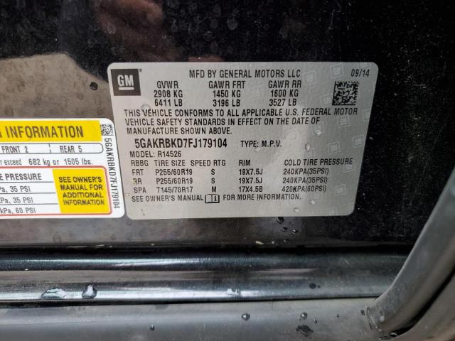 2015 Buick Enclave VIN: 5GAKRBKD7FJ179104 Lot: 54423424