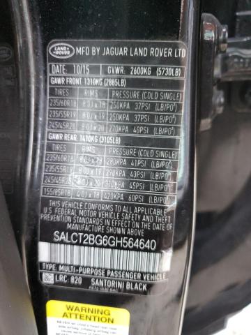 2016 Land Rover Discovery Sport Hse Luxury VIN: SALCT2BG6GH564640 Lot: 53418204