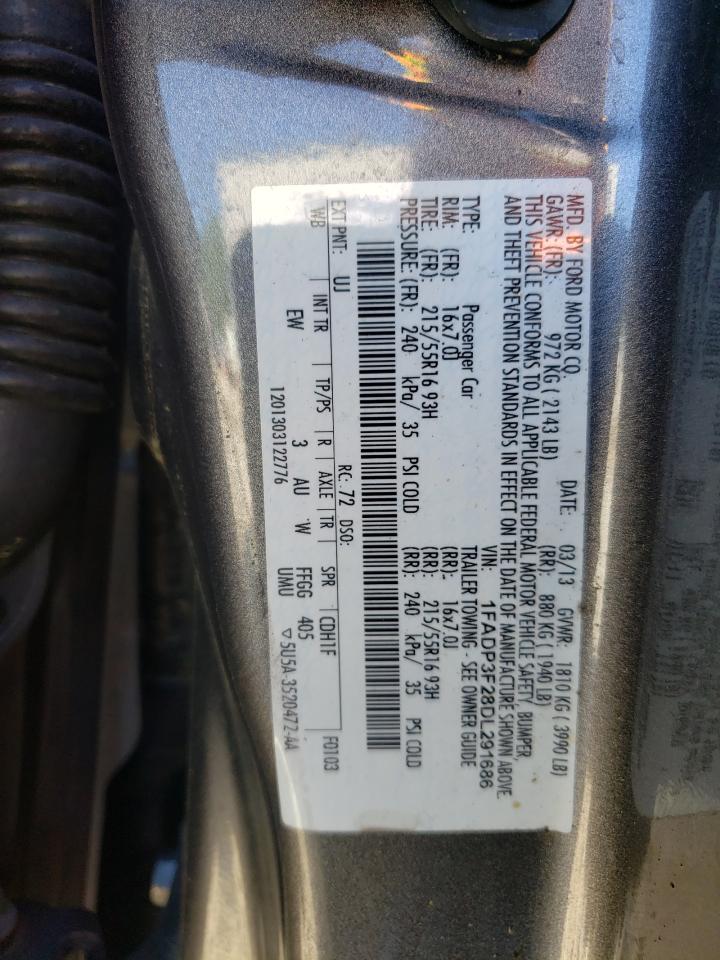 1FADP3F28DL291686 2013 Ford Focus Se