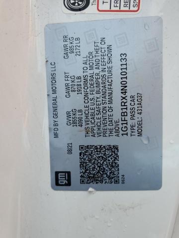 2022 Chevrolet Camaro Ls VIN: 1G1FB1RX4N0101133 Lot: 56620584