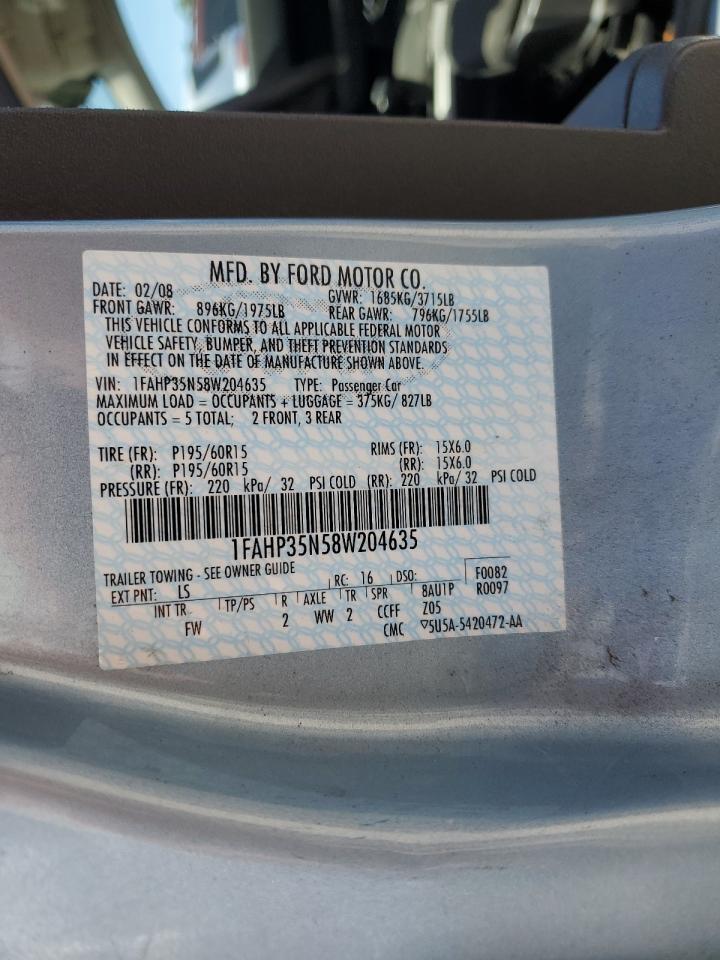 1FAHP35N58W204635 2008 Ford Focus Se