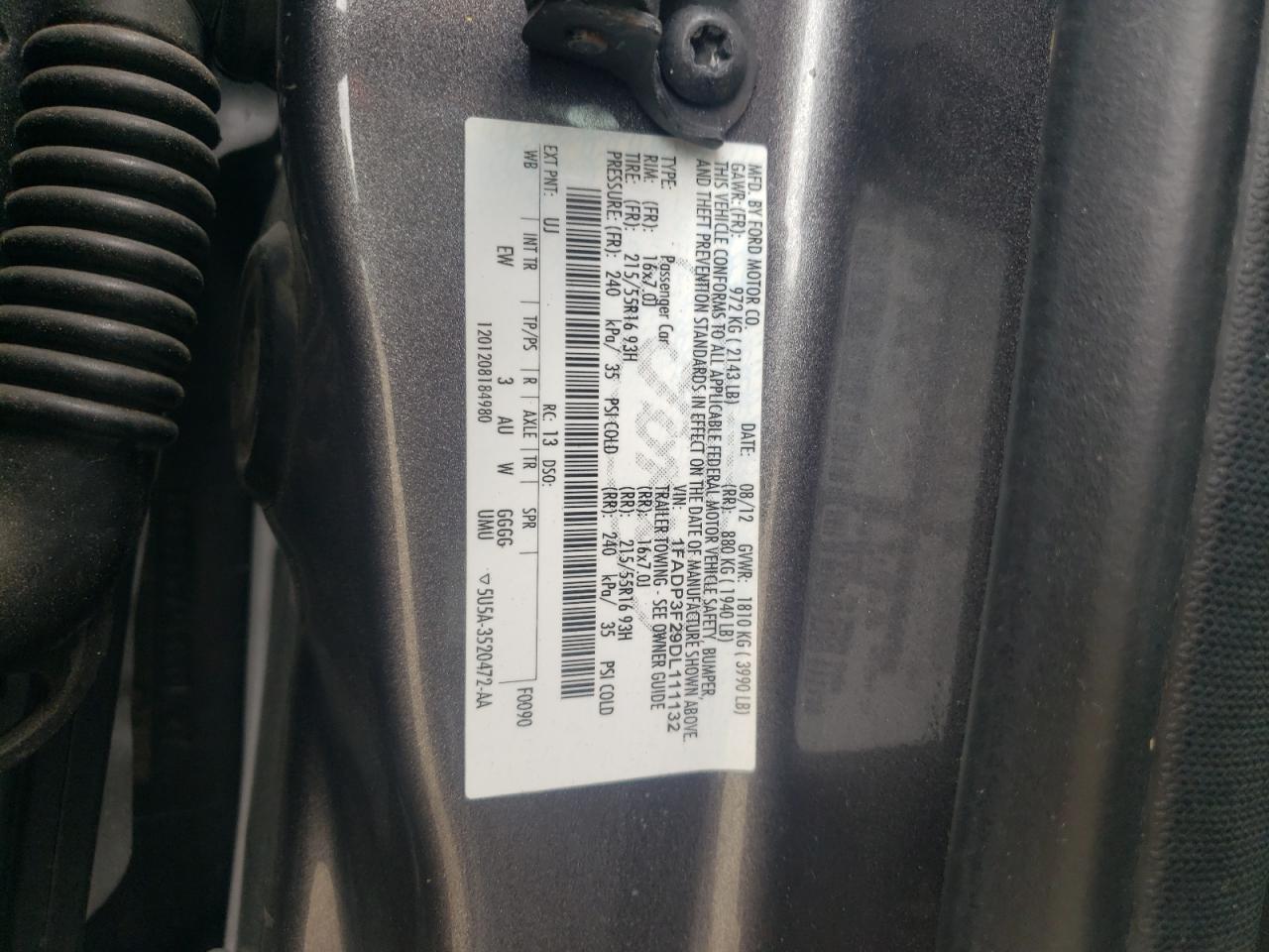 1FADP3F29DL111132 2013 Ford Focus Se