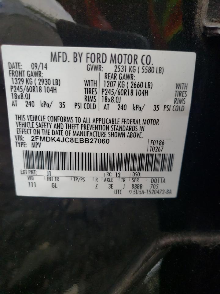 2FMDK4JC8EBB27060 2014 Ford Edge Sel