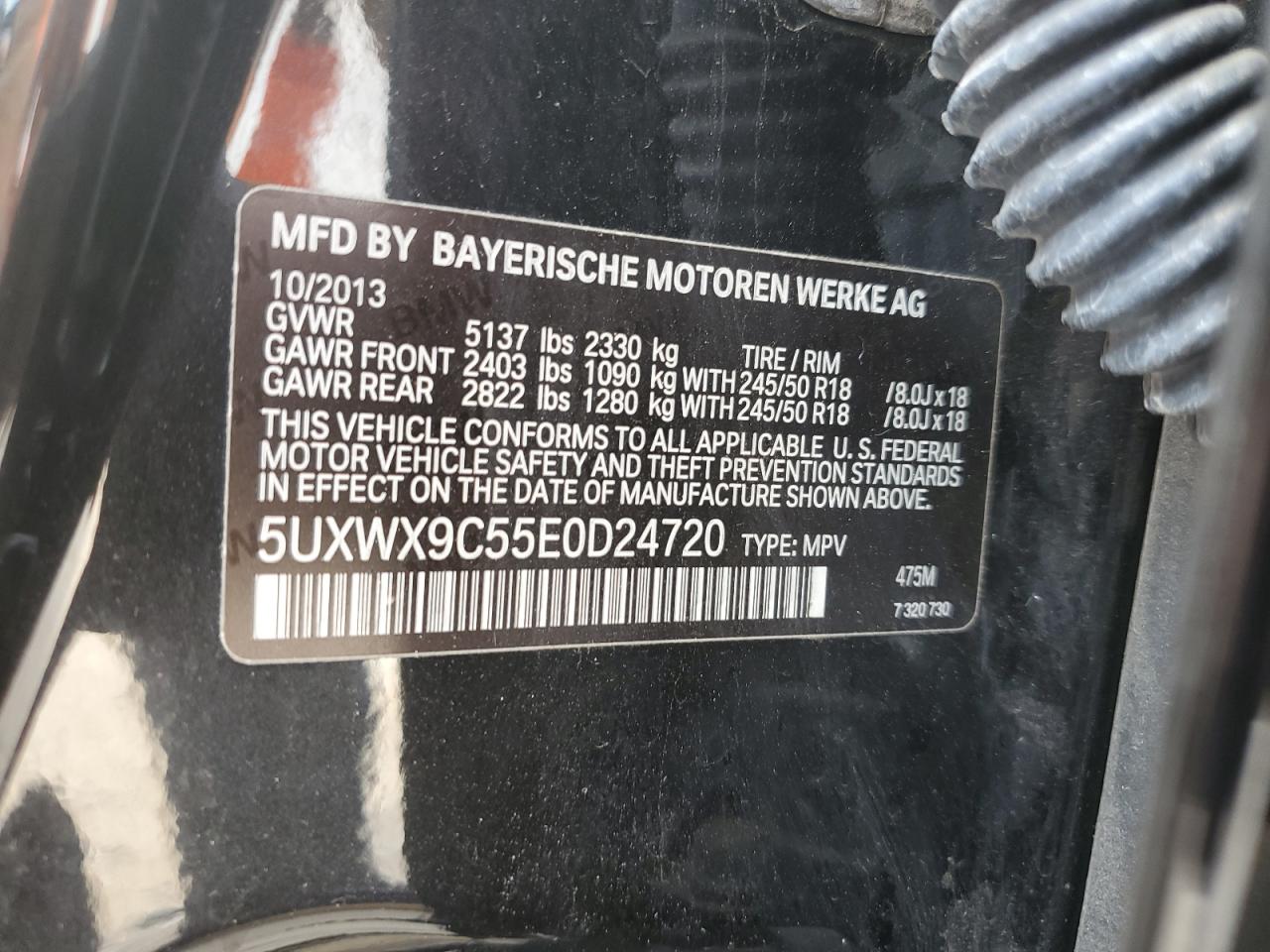 5UXWX9C55E0D24720 2014 BMW X3 xDrive28I