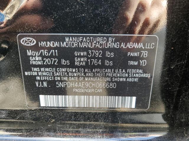 2012 Hyundai Elantra Gls VIN: 5NPDH4AE9CH066680 Lot: 56928024