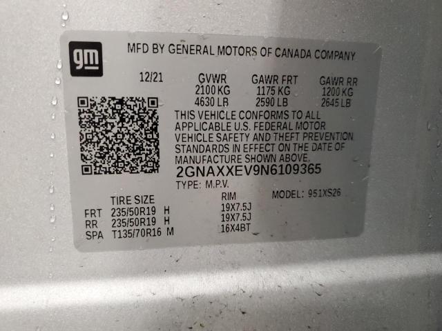 2GNAXXEV9N6109365 2022 CHEVROLET EQUINOX - Image 14