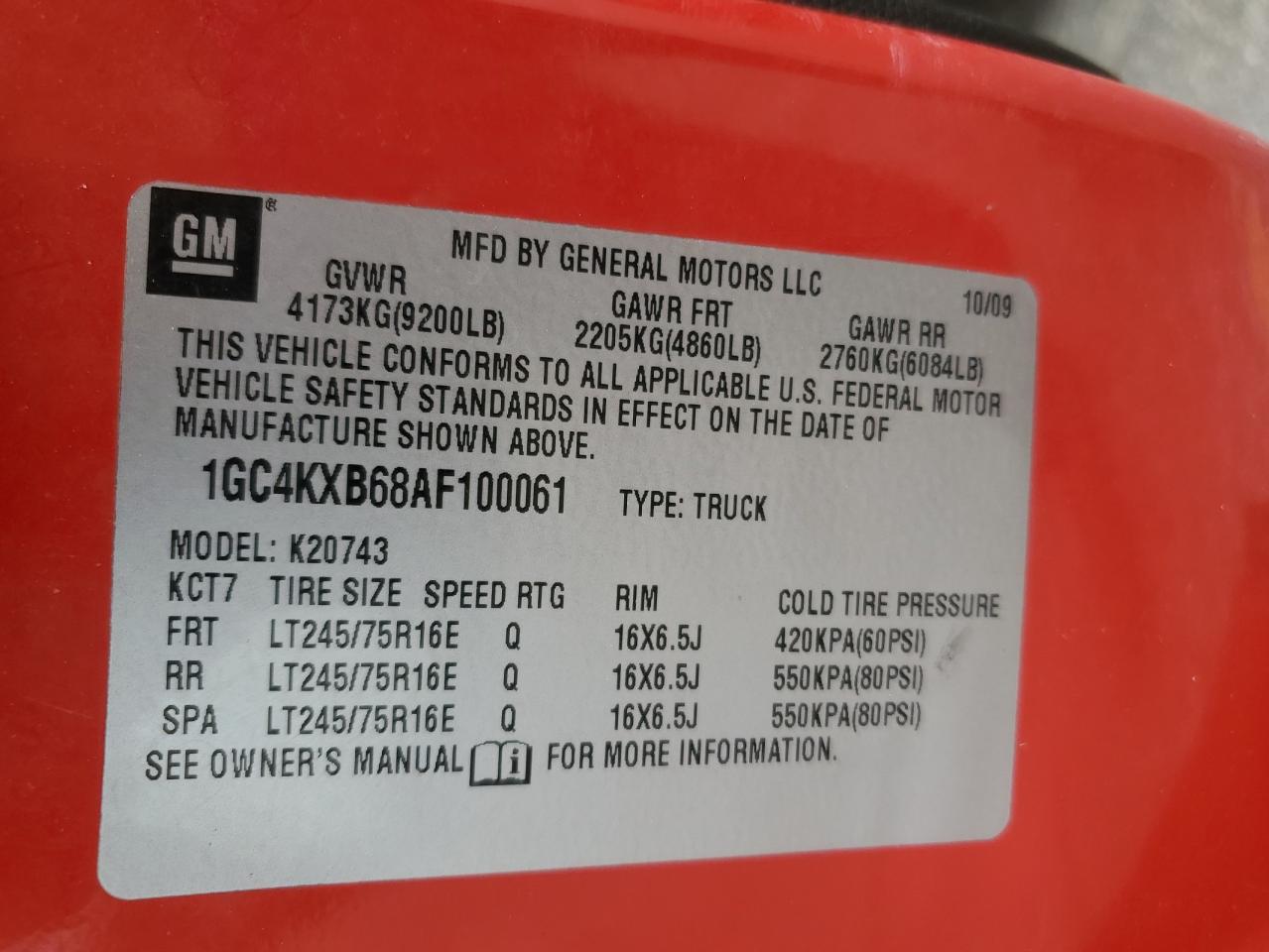 1GC4KXB68AF100061 2010 Chevrolet Silverado K2500 Heavy Duty Lt