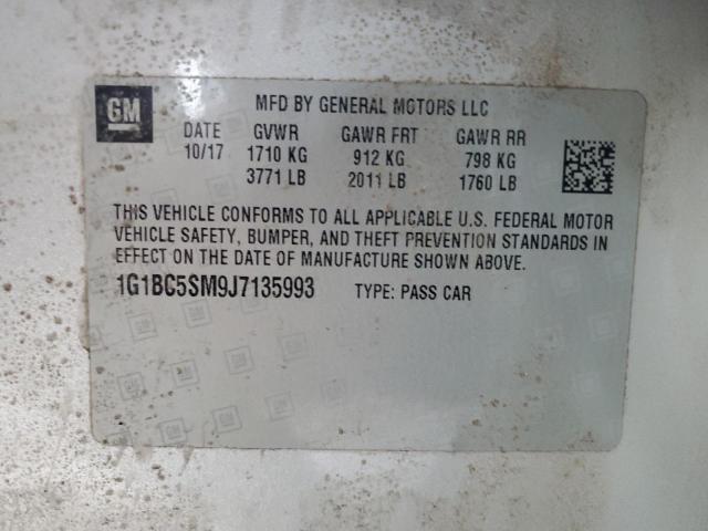 2018 Chevrolet Cruze Ls VIN: 1G1BC5SM9J7135993 Lot: 53333134