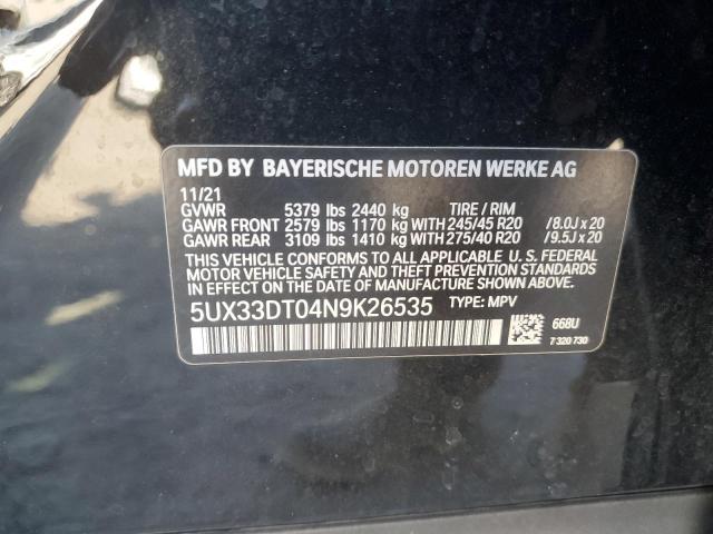 5UX33DT04N9K26535 BMW X4 XDRIVE3 14