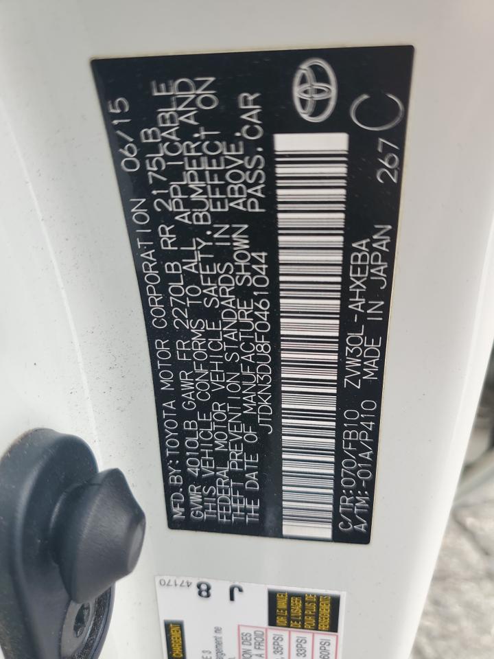 JTDKN3DU8F0461044 2015 Toyota Prius