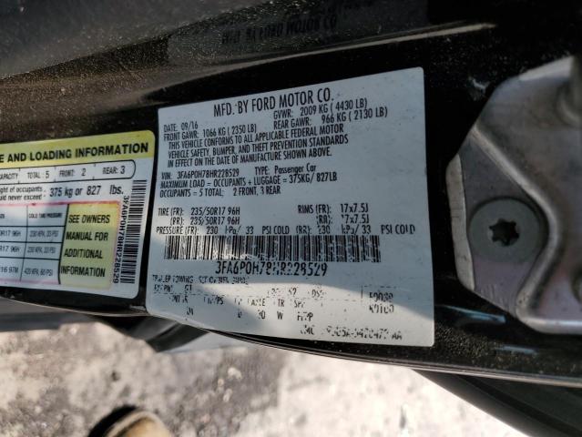 2017 Ford Fusion Se VIN: 3FA6P0H78HR228529 Lot: 53138214