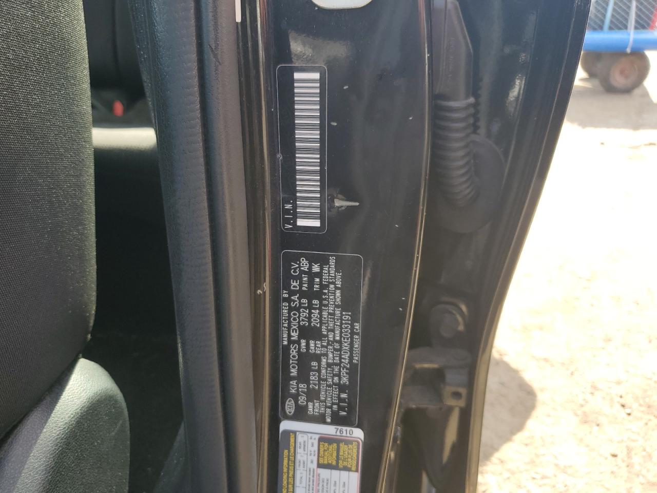 3KPF24ADXKE033191 2019 Kia Forte Fe