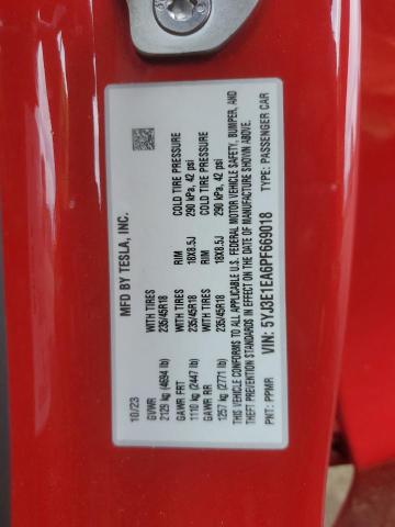 2023 Tesla Model 3 VIN: 5YJ3E1EA6PF669018 Lot: 54182074