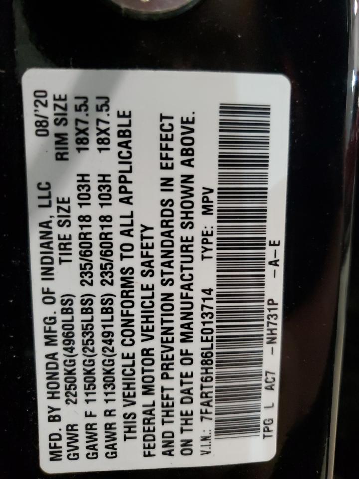 7FART6H86LE013714 2020 Honda Cr-V Exl