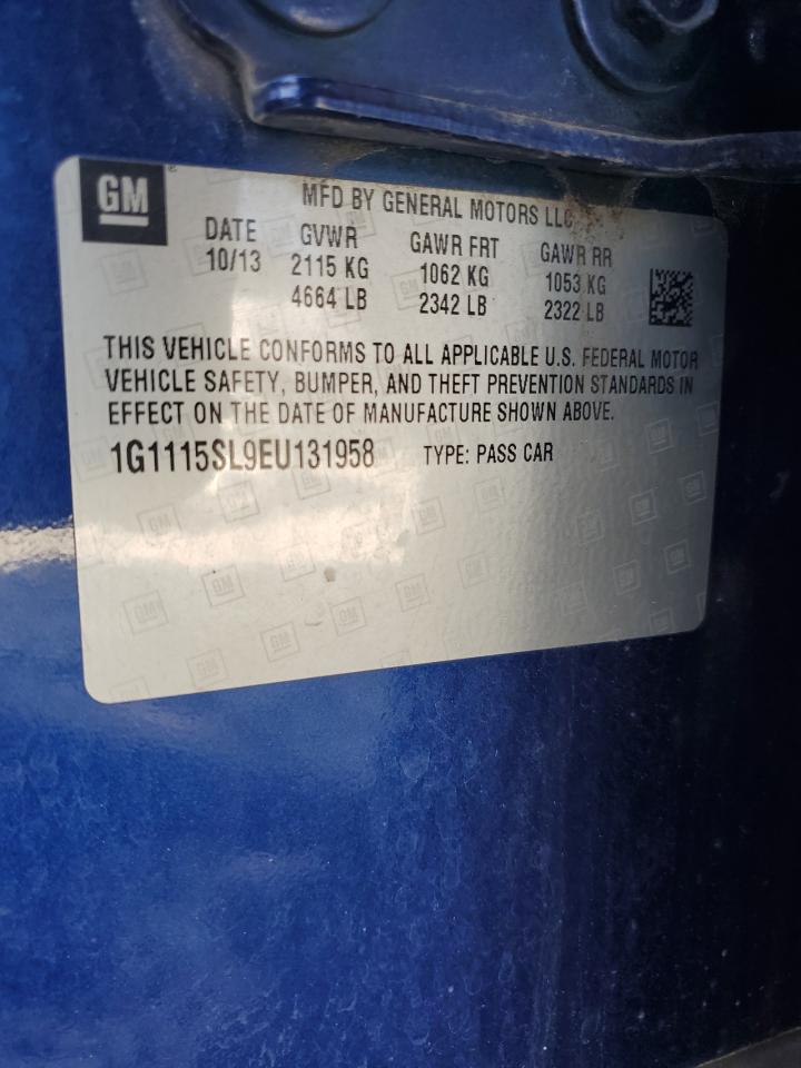 1G1115SL9EU131958 2014 Chevrolet Impala Lt