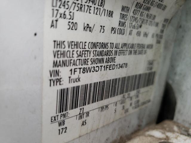 2015 Ford F350 Super Duty VIN: 1FT8W3DT1FED13478 Lot: 47971464