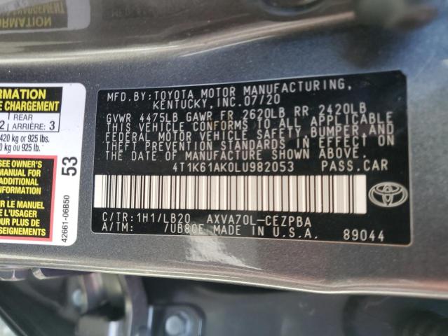 VIN 4T1K61AK0LU982053 2020 Toyota Camry, Xse no.12