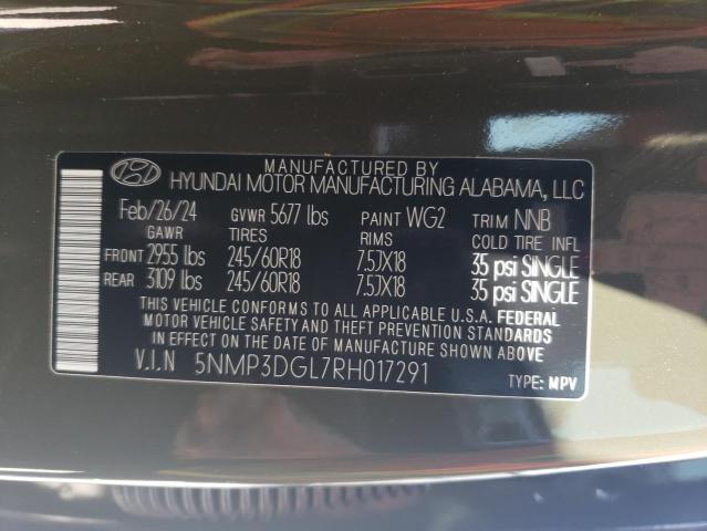 2024 Hyundai Santa Fe Xrt VIN: 5NMP3DGL7RH017291 Lot: 53867704