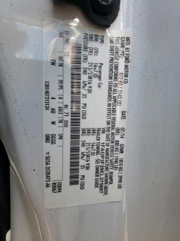 1FADP3F29EL375887 2014 Ford Focus Se