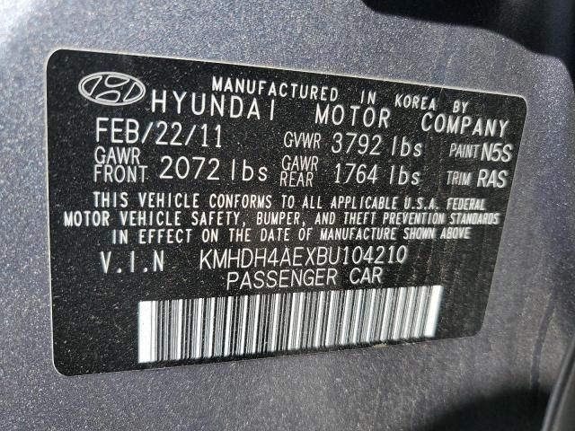 2011 Hyundai Elantra Gls VIN: KMHDH4AEXBU104210 Lot: 54177714