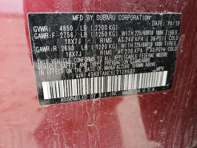 2020 Subaru Outback Limited VIN: 4S4BTANC6L3128699 Lot: 56647554