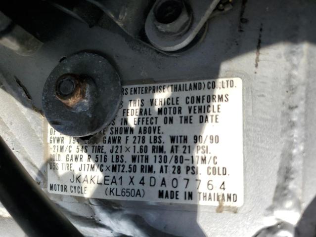 2004 KAWASAKI KL650 A JKAKLEA1X4DA07764