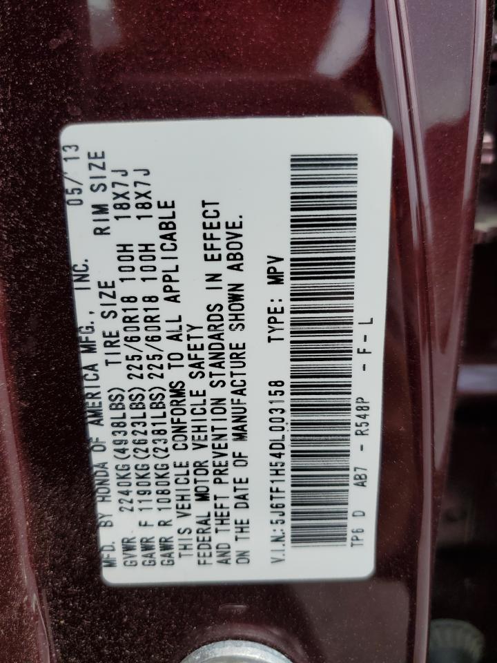 5J6TF1H54DL003158 2013 Honda Crosstour Exl