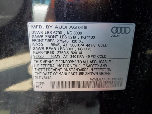 2015 Audi Q7 Premium Plus VIN: WA1LGAFE1FD029651 Lot: 56251804