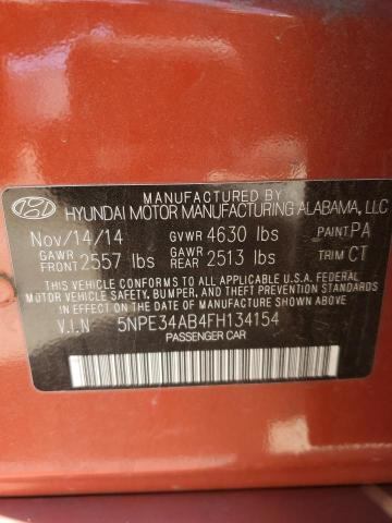 2015 Hyundai Sonata Sport VIN: 5NPE34AB4FH134154 Lot: 54115794