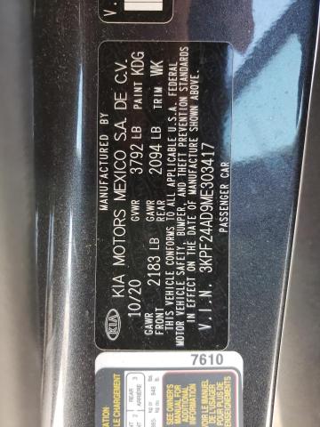 3KPF24AD9ME303417 2021 KIA FORTE - Image 12