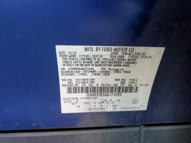 2013 Ford Taurus Limited VIN: 1FAHP2F85DG171093 Lot: 55869934