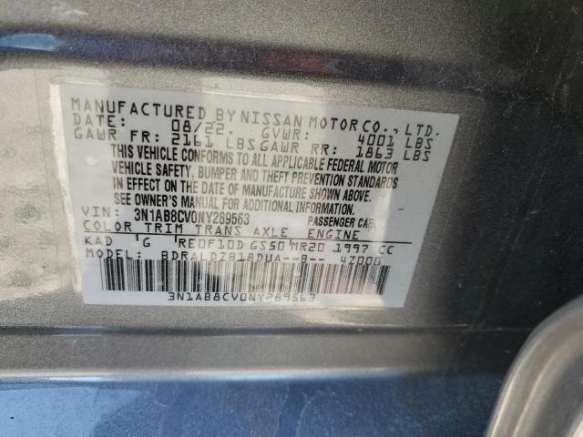 2022 Nissan Sentra Sv VIN: 3N1AB8CV0NY289563 Lot: 54395244