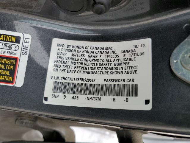 2HGFA1F38BH520512 2011 Honda Civic Vp