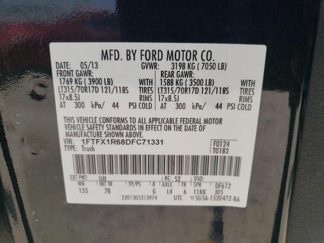 2013 Ford F150 Svt Raptor VIN: 1FTFX1R68DFC71331 Lot: 56736904