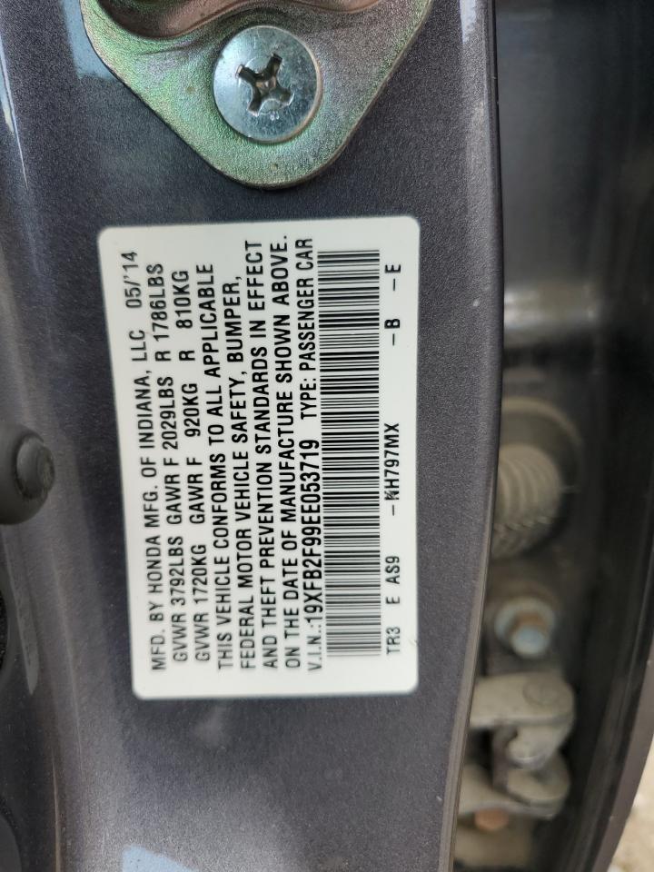19XFB2F99EE053719 2014 Honda Civic Exl