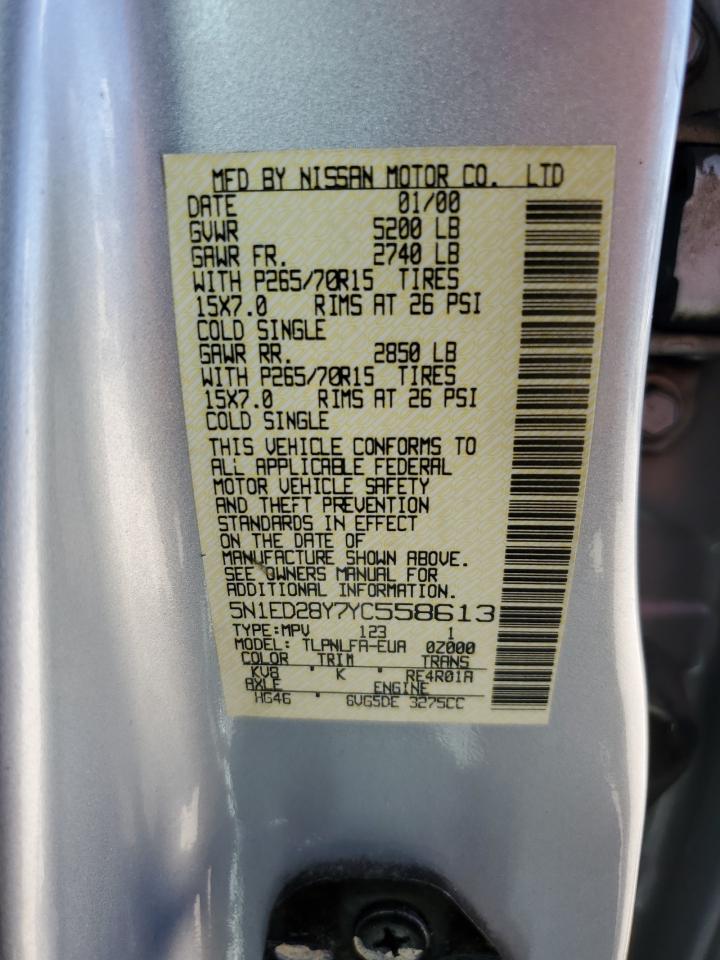 5N1ED28Y7YC558613 2000 Nissan Xterra Xe