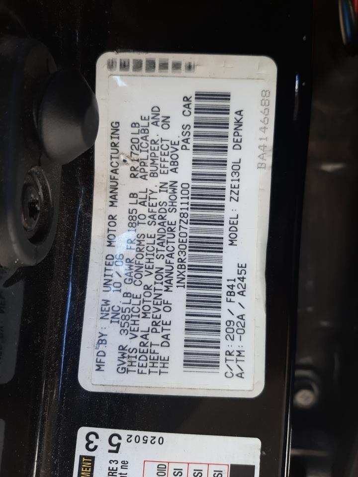 1NXBR30E07Z811100 2007 Toyota Corolla Ce