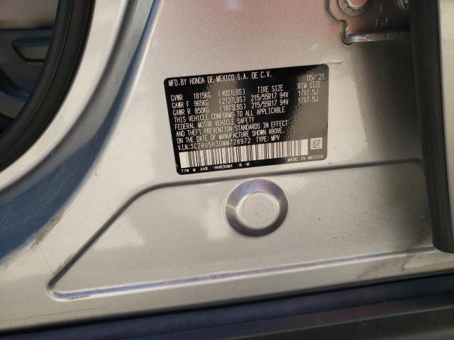 2021 Honda Hr-V Lx VIN: 3CZRU5H30MM728972 Lot: 55818154