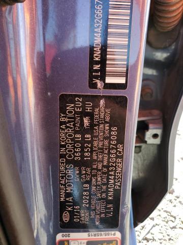 2016 Kia Rio Lx VIN: KNADM4A32G6676086 Lot: 56923974