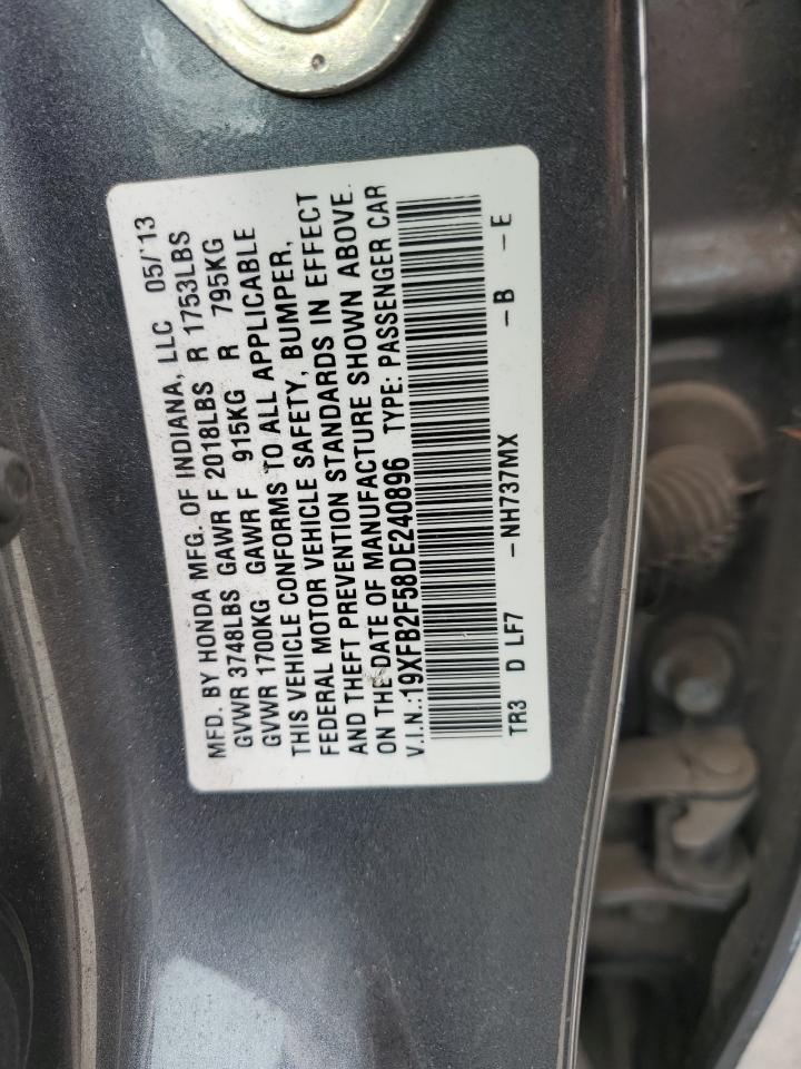 19XFB2F58DE240896 2013 Honda Civic Lx