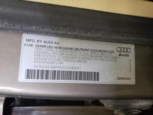 2006 Audi A4 1.8 Cabriolet VIN: WAUAC48H66K008997 Lot: 53112974
