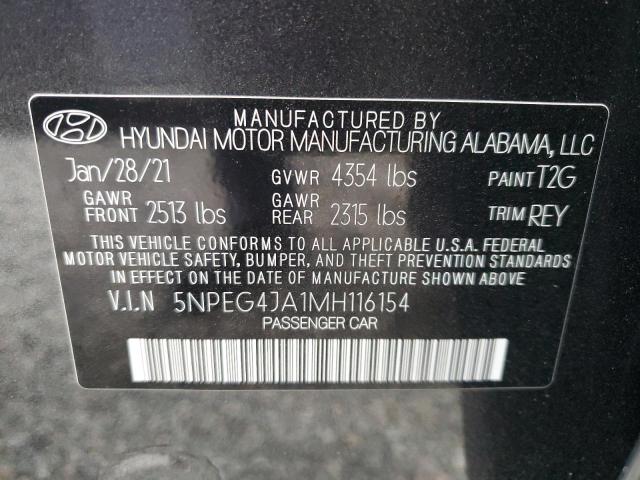 2021 Hyundai Sonata Se VIN: 5NPEG4JA1MH116154 Lot: 55592724