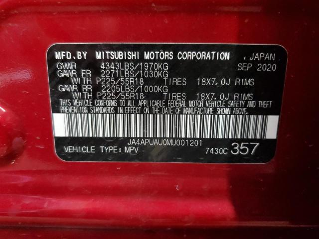 2021 Mitsubishi Outlander Sport Es VIN: JA4APUAU0MU001201 Lot: 55402624