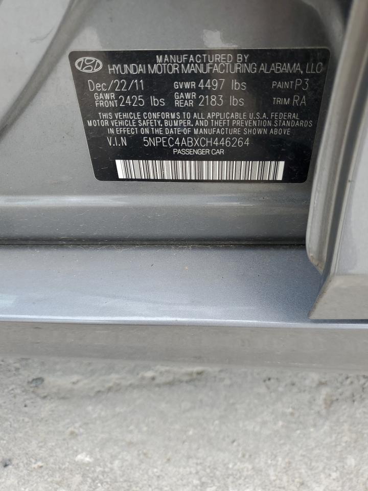 5NPEC4ABXCH446264 2012 Hyundai Sonata Se