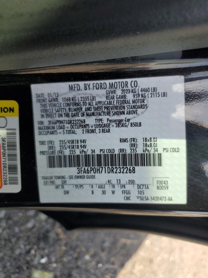 3FA6P0H71DR232268 2013 Ford Fusion Se