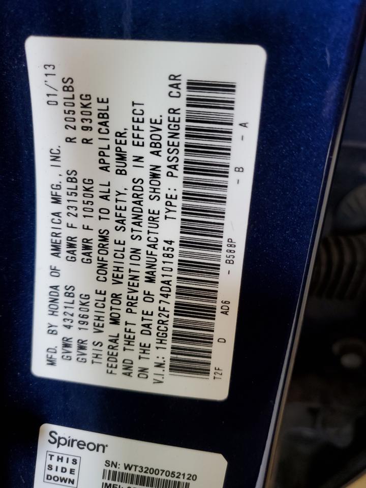 1HGCR2F74DA101854 2013 Honda Accord Ex