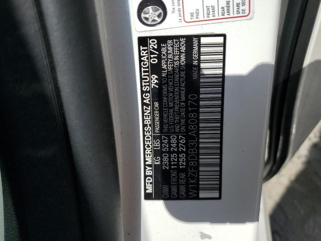 2020 Mercedes-Benz E 350 VIN: W1KZF8DB3LA808170 Lot: 55692264