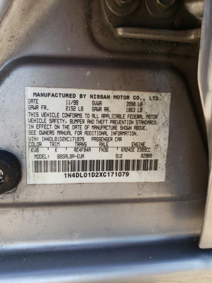 1N4DL01D2XC171079 1999 Nissan Altima Xe