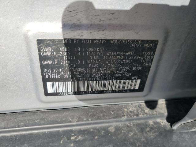 2013 Subaru Outback 2.5I Premium VIN: 4S4BRCCC5D3227710 Lot: 54725634