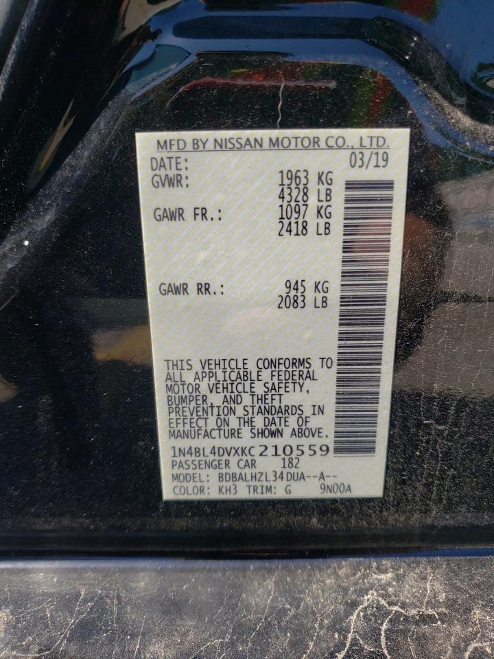 1N4BL4DVXKC210559 NISSAN ALTIMA 2019